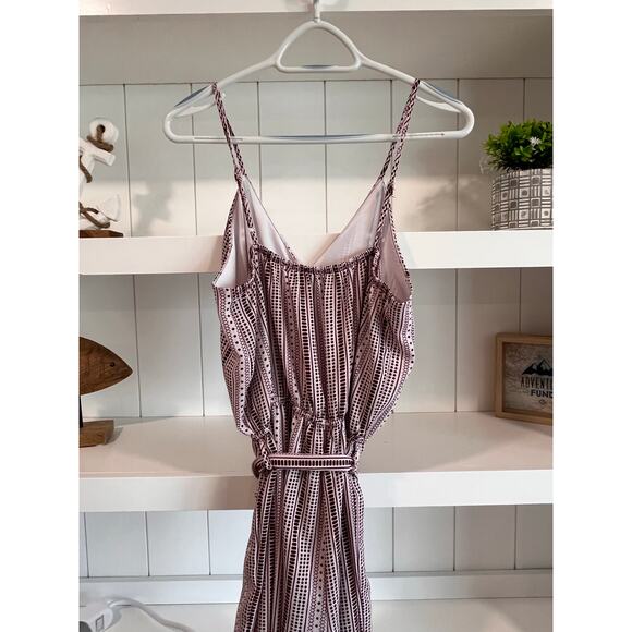 J for Justify Sleeveless Jumpsuit Size Medium Belted Wide Leg V-Neck Boho - Picture 4 of 8